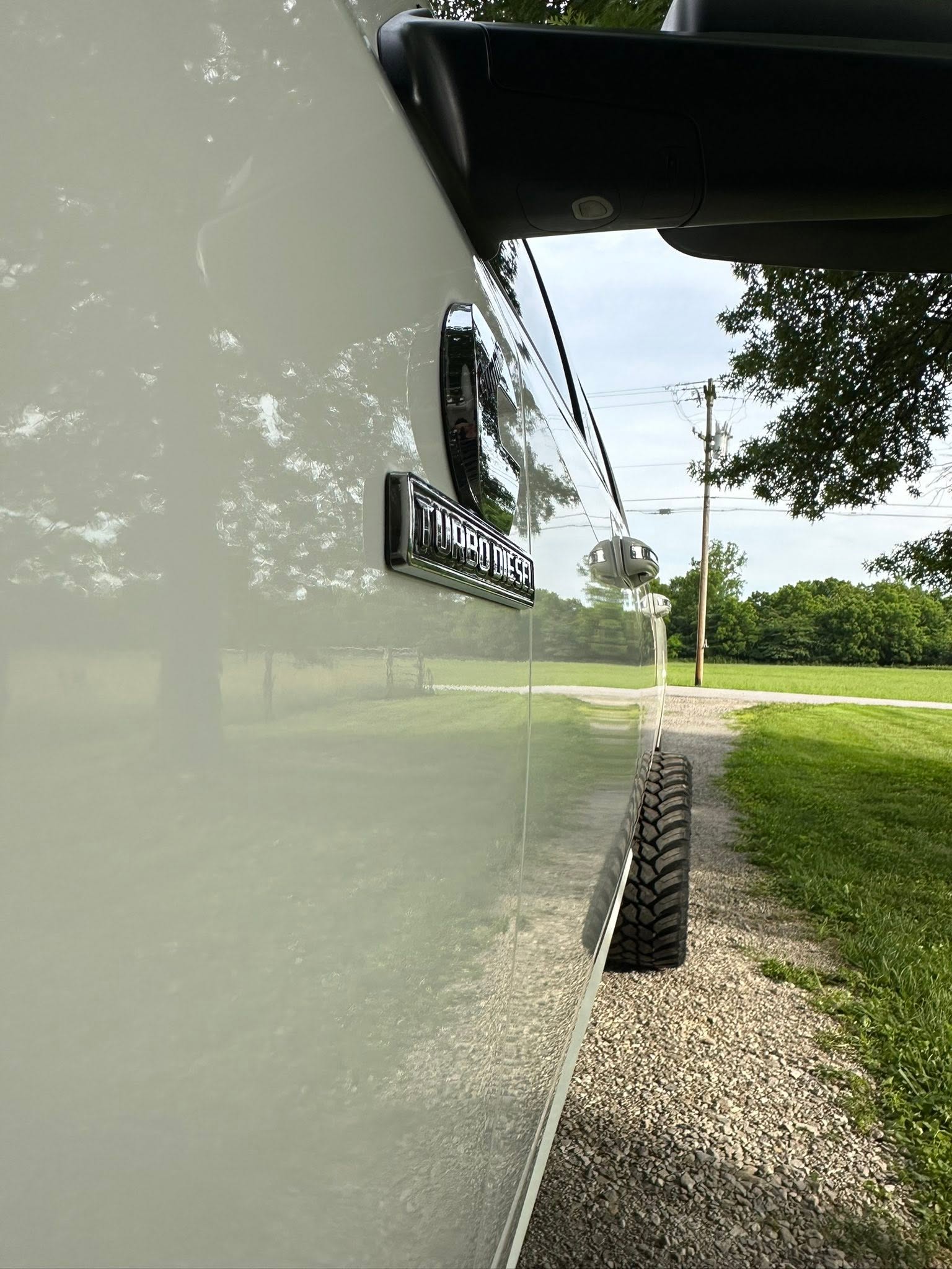 Polished paint with clean reflection